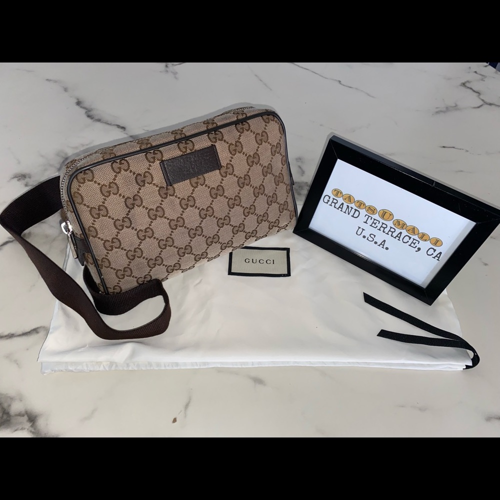 ❌SOLD!❌Authentic Gucci Belt Fanny Pack Purse Brown FREE AUTHENTICATION FROM POSH